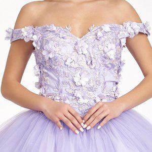 Lilac Off The ShoulderParty Prom A-Line Long Maxi Ball Gown Dress GL1960